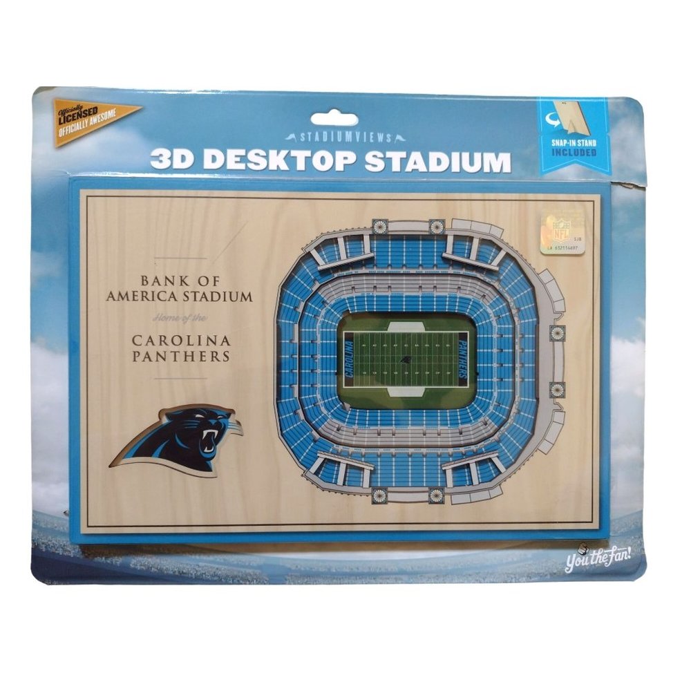 NEW! YouTheFan Carolina Panthers NFL 3D StadiumViews Desktop Display 12"x8"